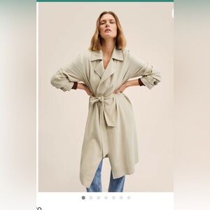 Mango Flowy Oversized Trench